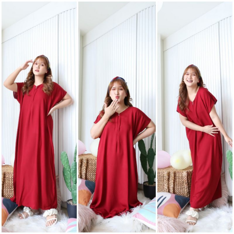 DASTER BUSUI SEMATA KAKI RAYON SUPER PREMIUM-Maroon