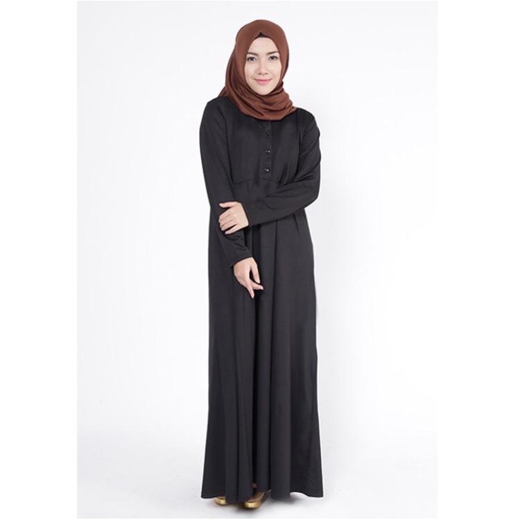 GAMIS polos gamis terbaru inner gamis  BUSUI HITAM fashion muslim  -  ZANIA BUSUI elzatta