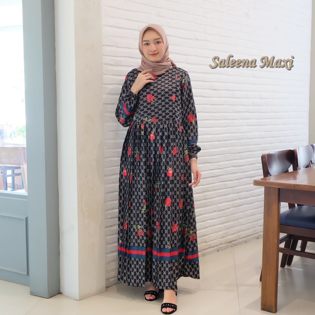 20 Ide Baju  Gamis  Motif Gucci  Rise Upon Stars