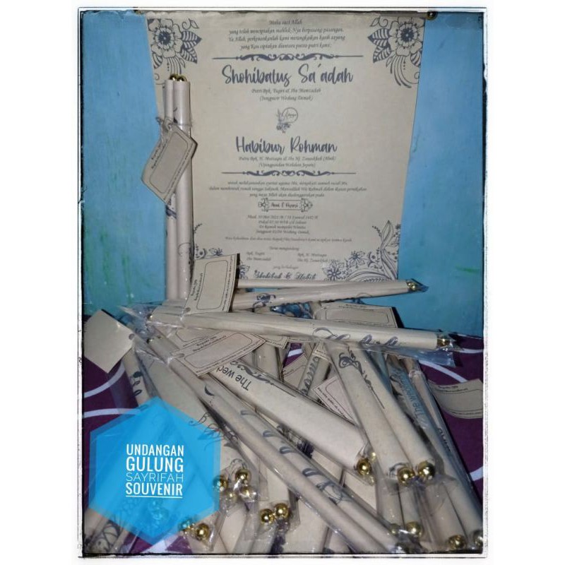 Undangan murah unik (undangan gulung)