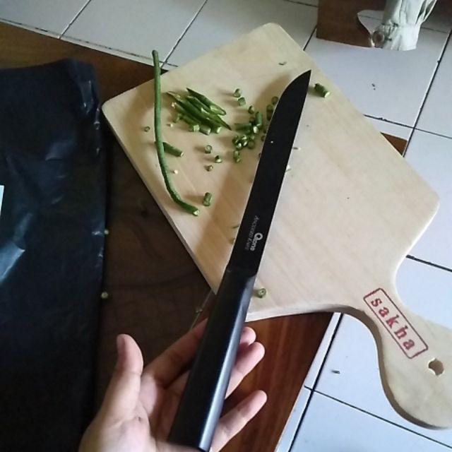 Pisau Oxone Full Black Oxone Anodised Carving Knife 7 Ox-61d