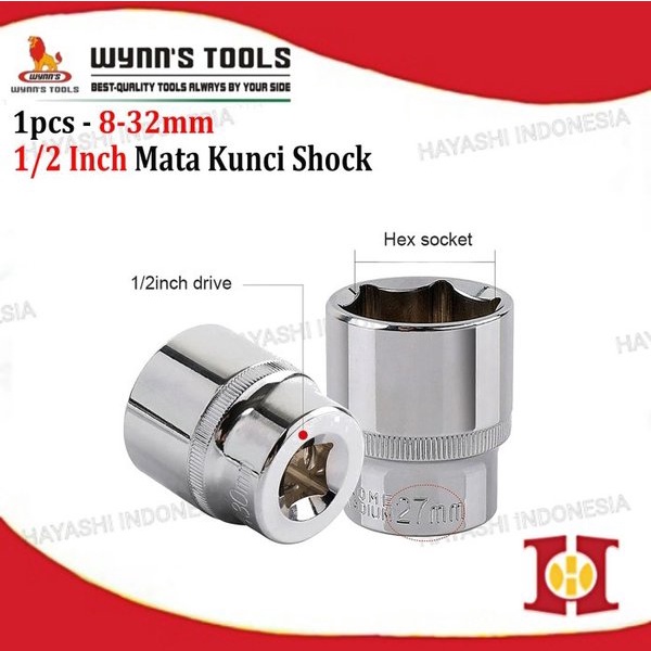 Kunci Mata Sok Sock Socket 1 Per 2 In DR 8 9 10 11 12 13 14 15 16 17 18 Mm