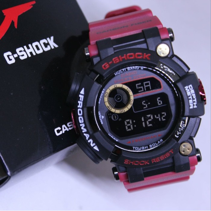 JAM TANGAN PRIA / WANITA GS FROGMAN DIGITAL RED BLACK