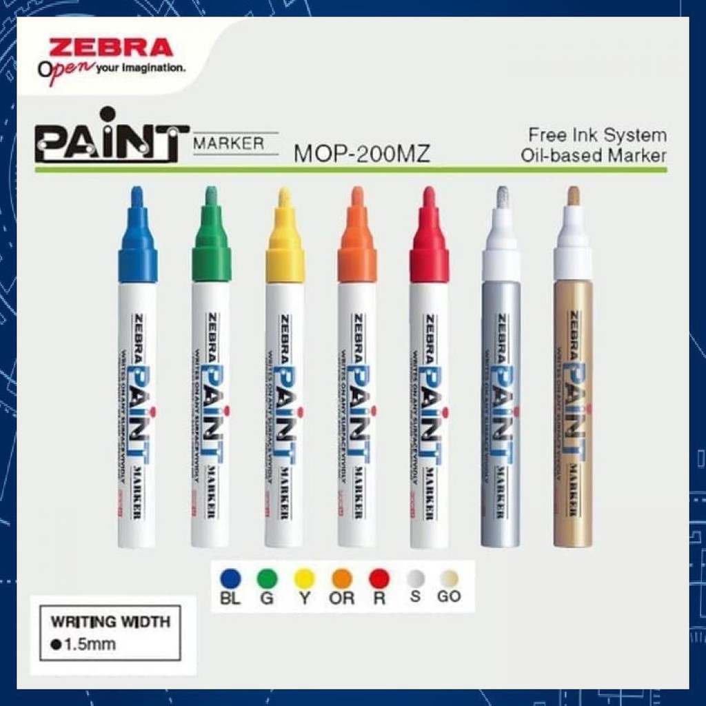 

Spidol Zebra Paint Marker Medium Point