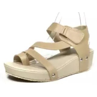 Sandal Wedges Wanita Open Toe Premium Sintetis