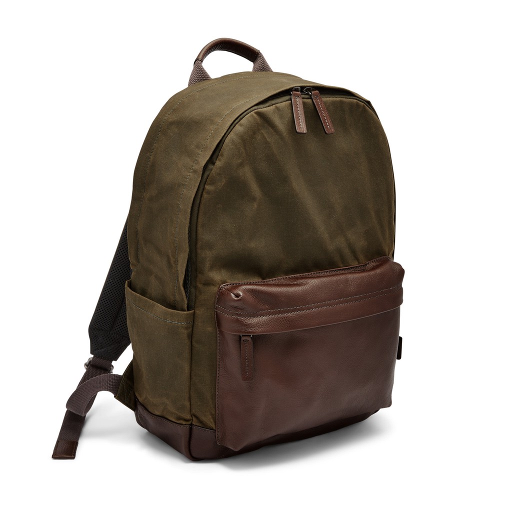 Fossil Buckner Backpack Olive Tas Backpack Ransel Pria MBG9422-300