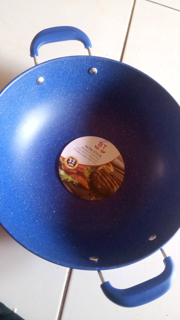 Wajan Marble Anti Lengket Uk. 34cm | Wajan Warna Anti Lengket Uk. 34cm