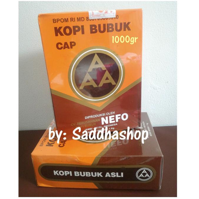 

Kopi Murni Bubuk Hitam Excelsa Nikmat Asli Cap Aaa Nefo Jambi 1Kg