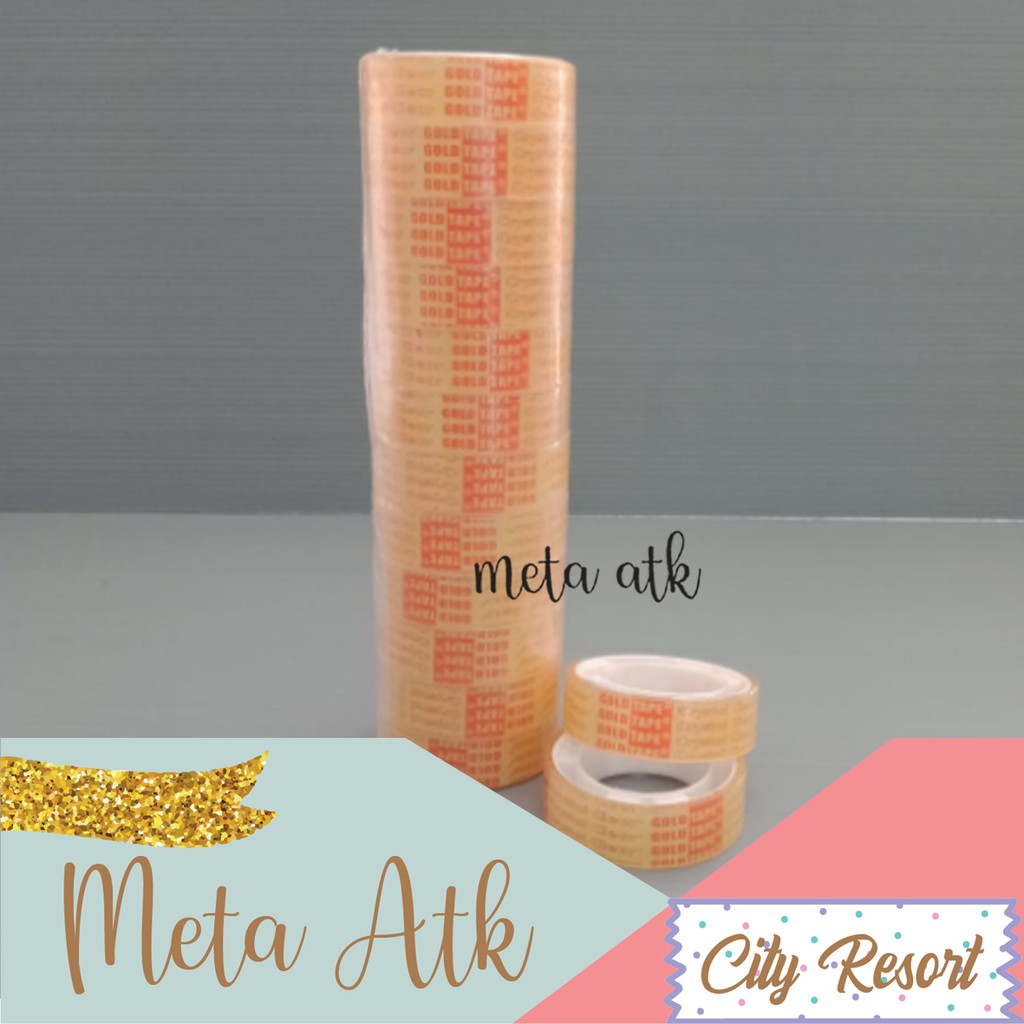 

Solasi / Isolasi Gold Tape Bening 12 mm