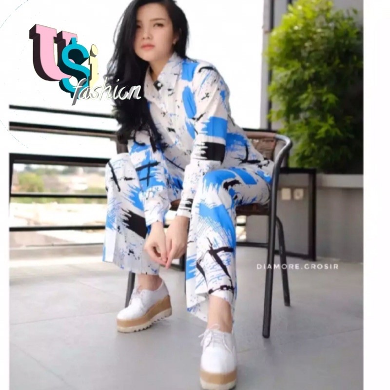 TIE DYE PIYAMA SET / ONE SET MOTIF TERBARU HITS / SETELAN WANITA DEWASA BISA COD-3