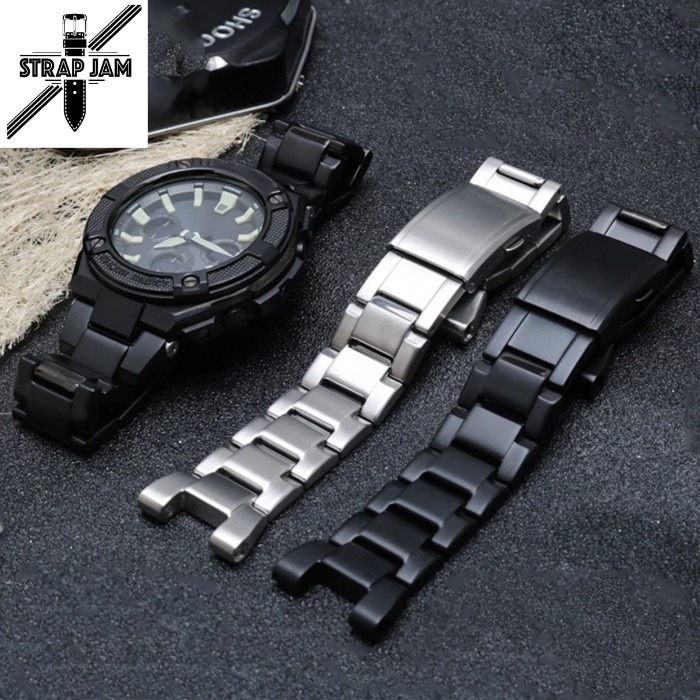 Strap Casio G-Shock GST 210 W300 400G B100 - Tali Jam Stainless Steel Metal