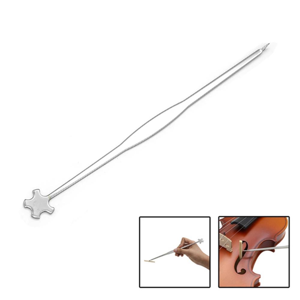 Nickolas1 Sound Post Setter Stainless Steel Violin Parts Column Hook Frets Hook Untuk Alat Menyesuaikan Biola Kuningan