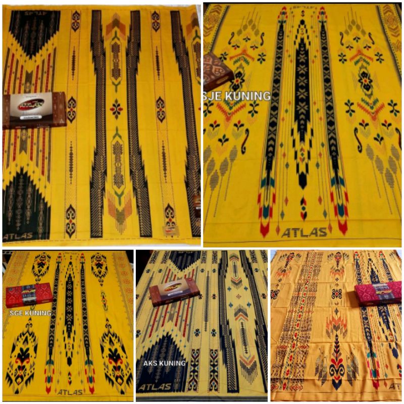 Sarung Atlas Idaman Kembang Dan Idaman Harmoni New Motif BHS Warna Kuning