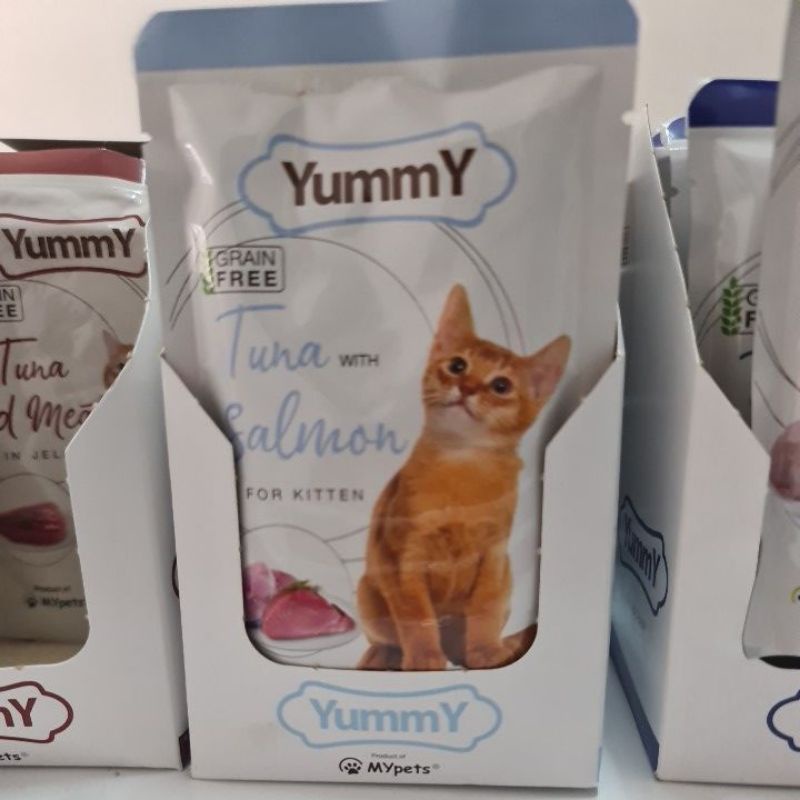 Makanan Basah Kucing Kucing Yummy Pouch 85 gram kitten adult