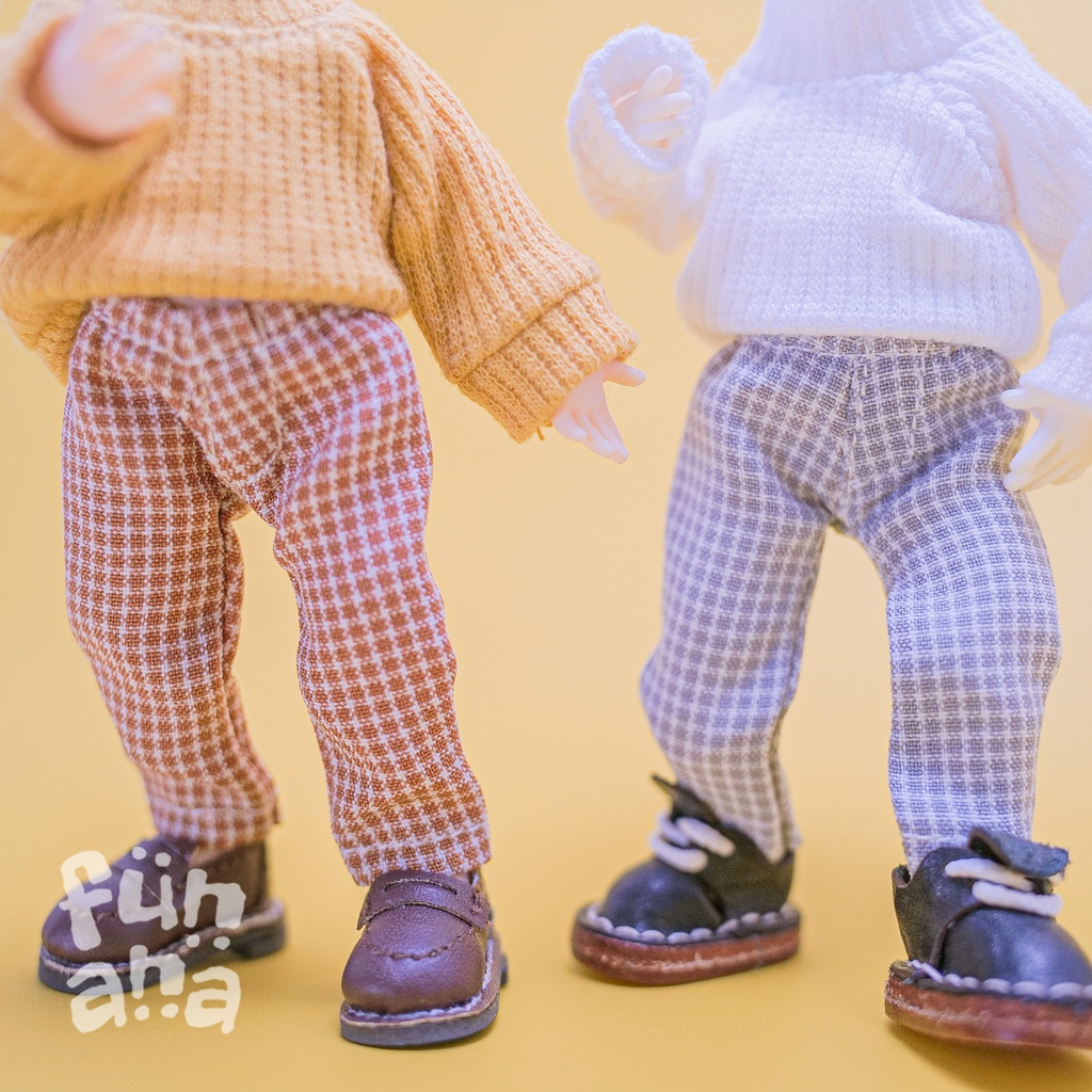 Baju Clothes Plaid Pants OB11 YMY Nendoroid Doll 1/12