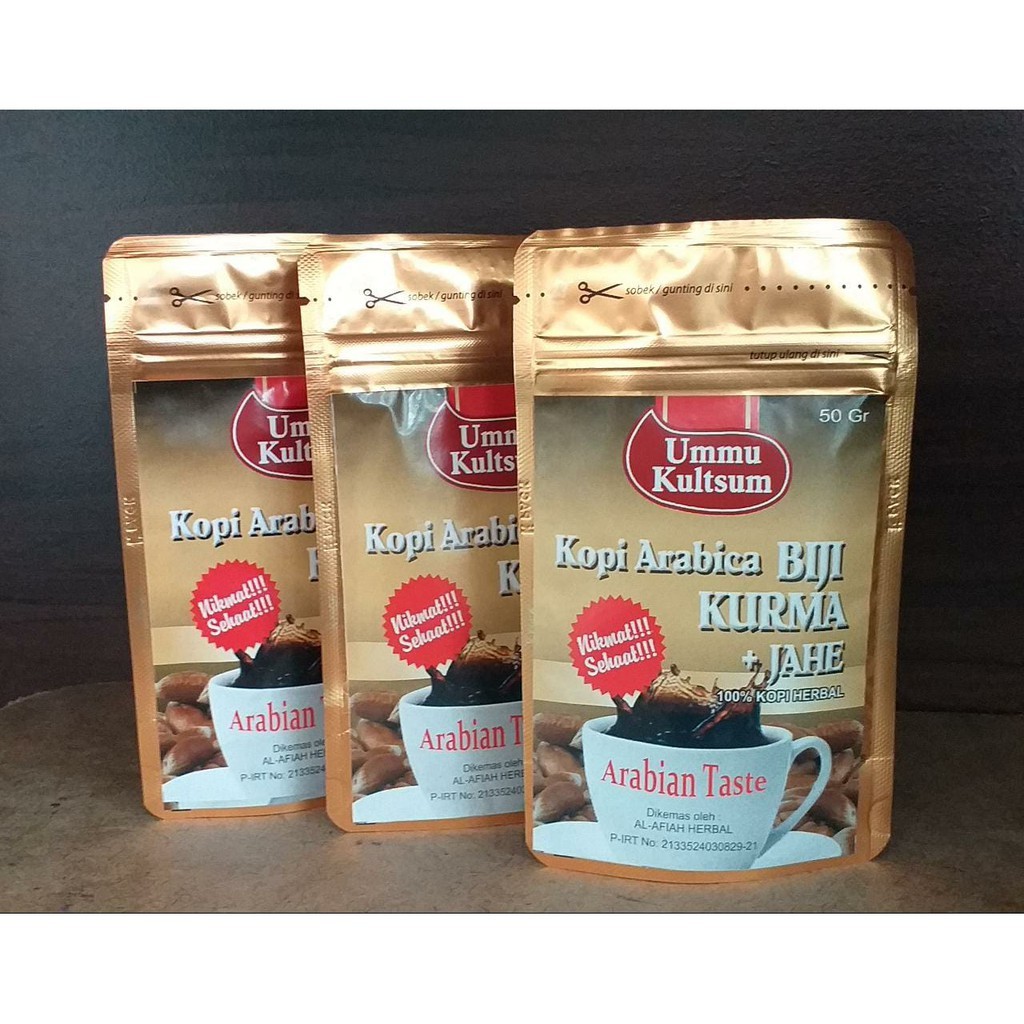 

Kopi Arabian Biji Kurma + Jahe Ummukulsum 50 Gr