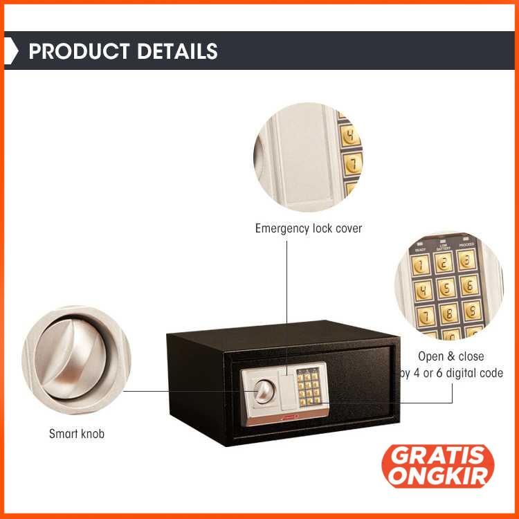 Brankas Safety Anti-theft Box Password 43x30x20cm - 43EA