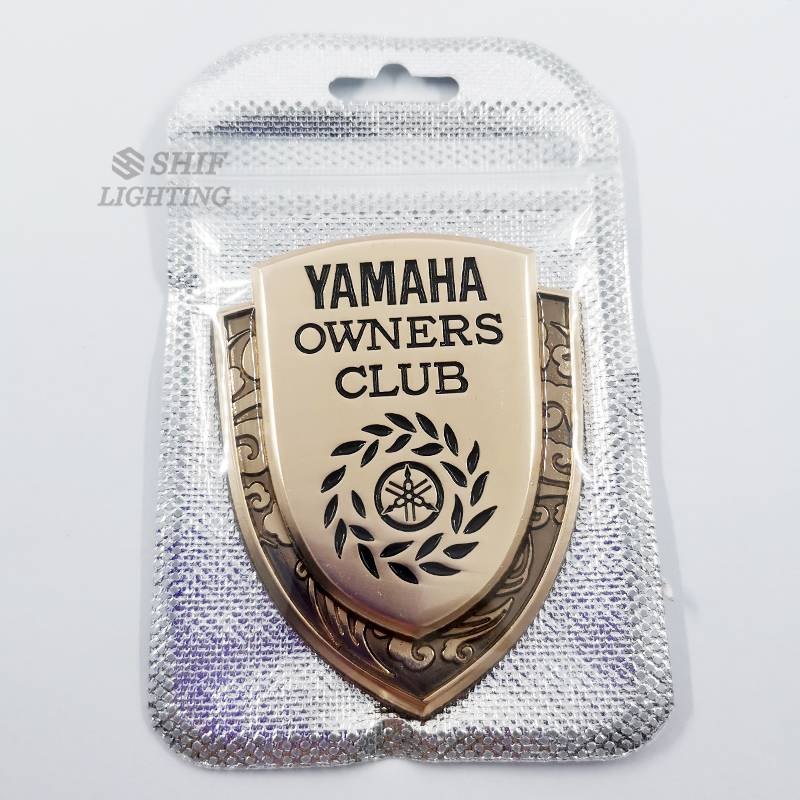 1pc Stiker Emblem Logo Yamaha Owners Club Bahan Metal Untuk Dekorasi Motor