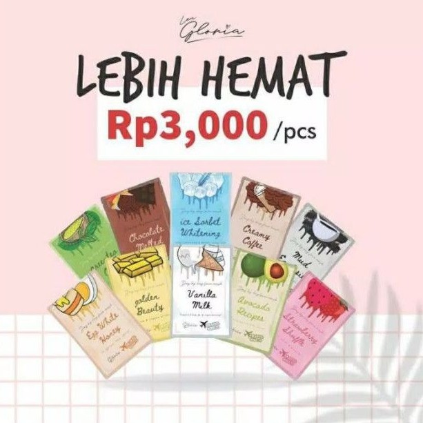 (ORIGINAL TERMURAH) Masker Bubuk Lea Gloria 10 gram