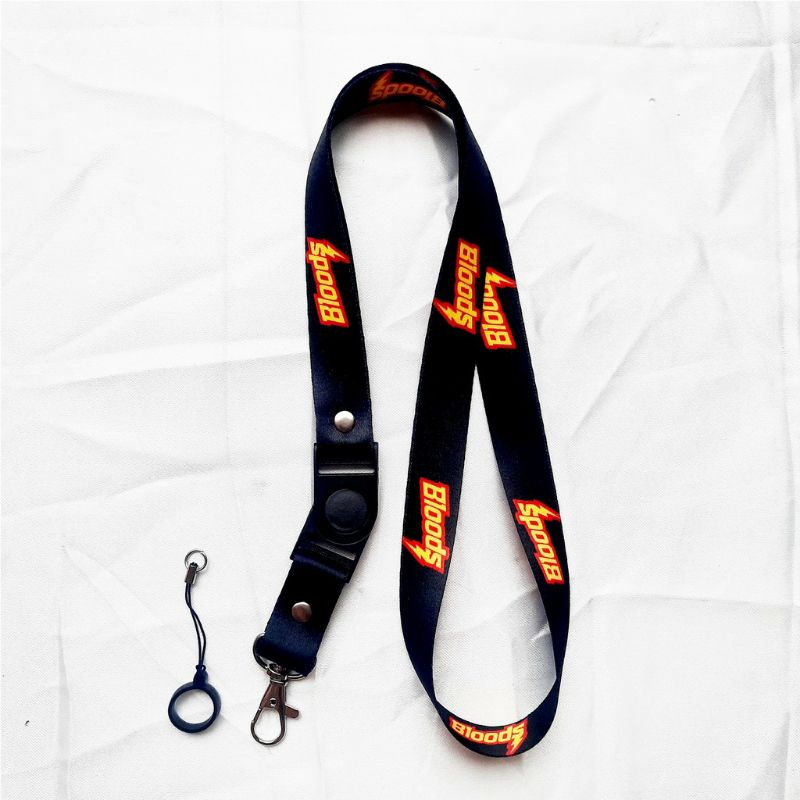 

lanyard BLOODS gantungan kunci DISTRO / tali lanyard gantungan leher id card name tag kartu nama