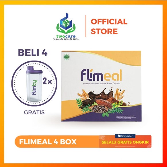 Flimeal Flimty Meal 4 Box Minuman Sereal Pengganti Makan Halal BPOM Coklat