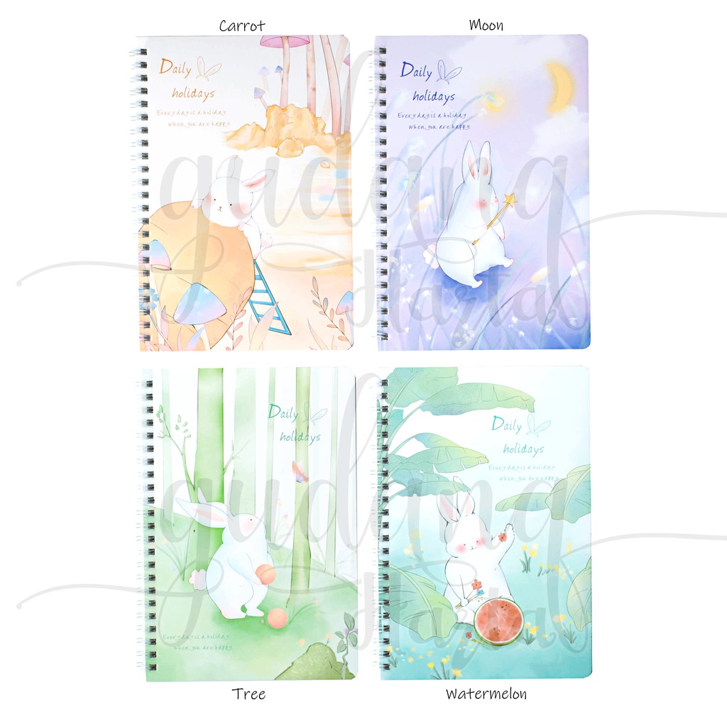 Notebook Spiral A5 Cute Rabbit Buku Tulis Catatan Note Lucu GH 308802