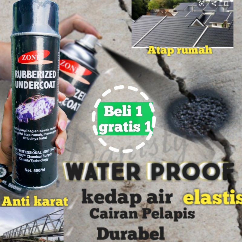 Ruberized sealent waterproof pelapis kedap air ANTI BOCOR REMBES anti karat SPRAY 500ML