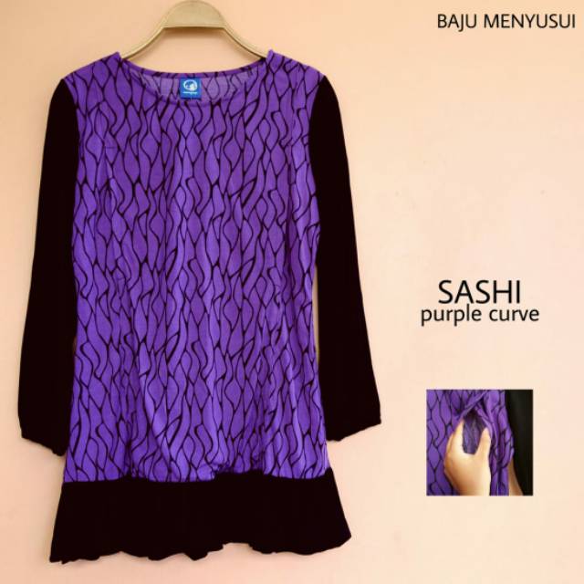 MAMIGAYA Baju Menyusui  Sashi Blouse Menyusui Formal Lengan  Panjang