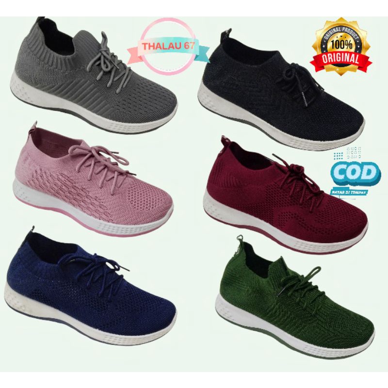 SEPATU RAJUT KDM IMFORT, SEPATU RUNNING, SEPATU SNEAKER, SEPATU SLIP ON, SEPATU SANTAI WANITA.