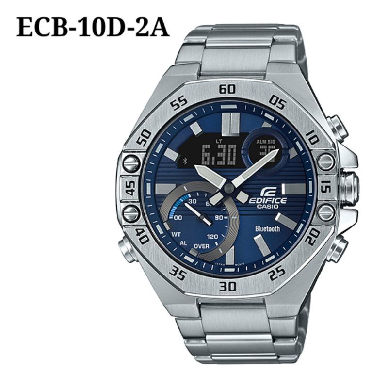 Jam Tangan Pria Merk Edifice Stainless steel Type ECB-10D-2A Baterai
