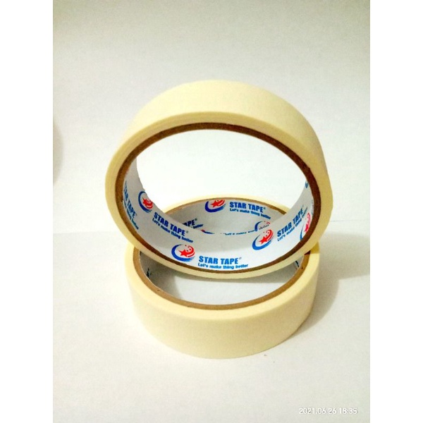 

Lakban kertas / masking star tape 24 mm x 10 yard (1 pcs)