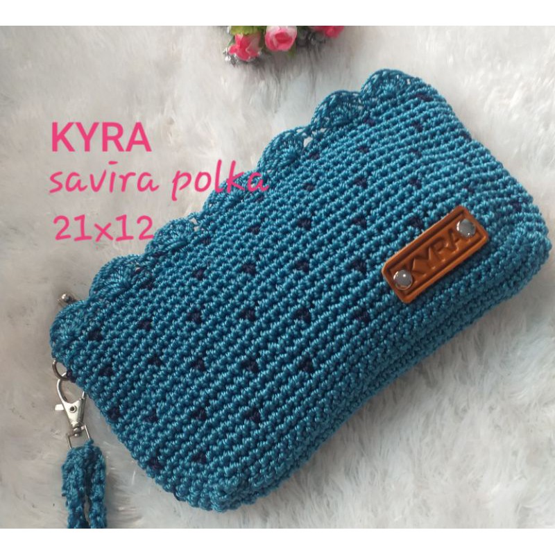 Dompet Rajut Dua Ruang Savira Polka Shopee Indonesia