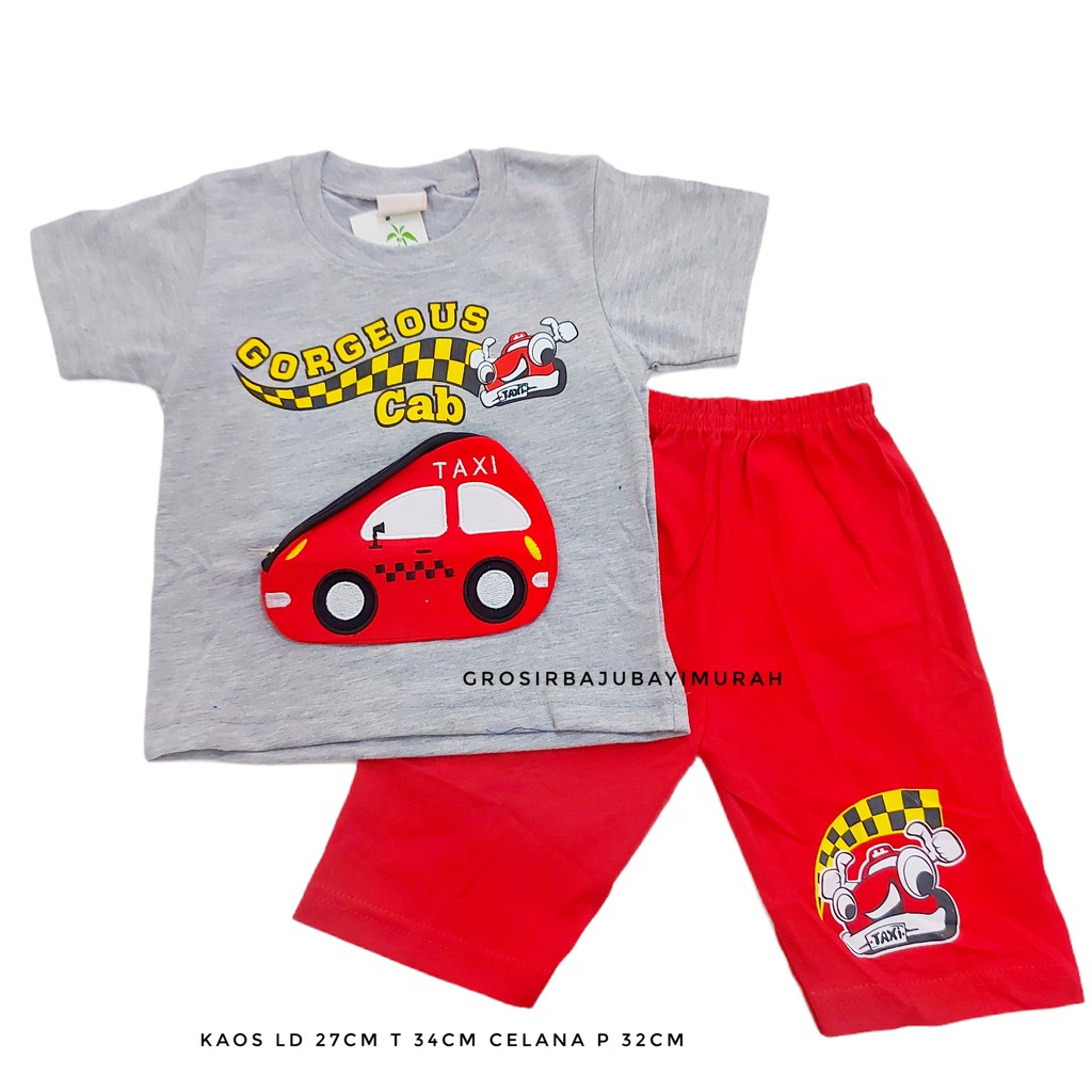 baju anak SET motiF DOMPET TAXI