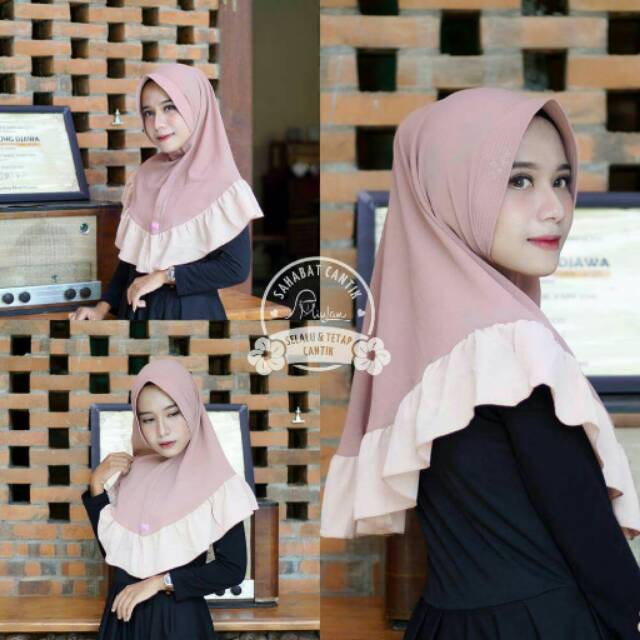 Jilbab instan kekinian remaja dewasa bergo ranira by Miulan