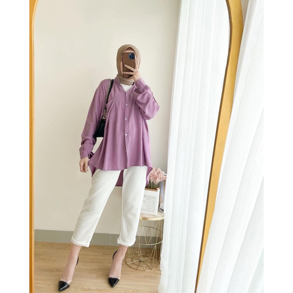 Kemeja Basic Oversize Shirt / Freya Oversized Shirt / Kemeja Polos Oversize