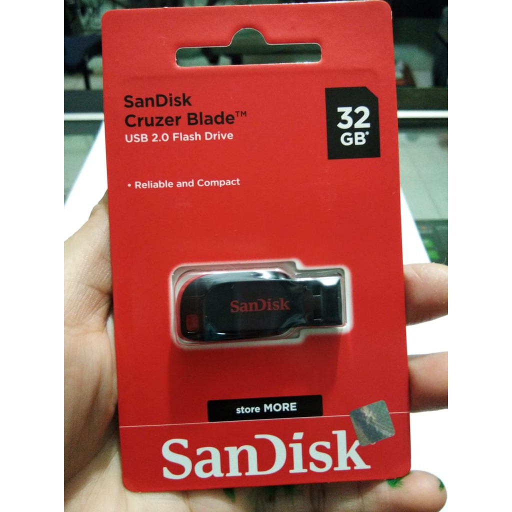 USB Flasdisk 32 GB Sundisk Cruzer Blade - USB Flash Drive Sundisk Original