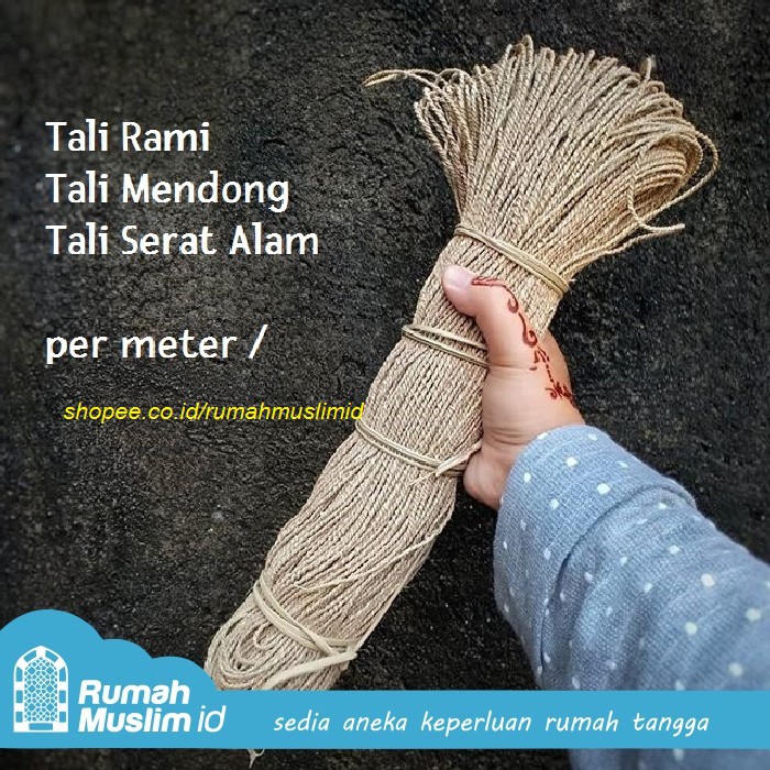Tali Rami Halus / Tali Mendong / Tali Agel / Tali Pandan untuk Kerajinan, dll (Harga per Meter)