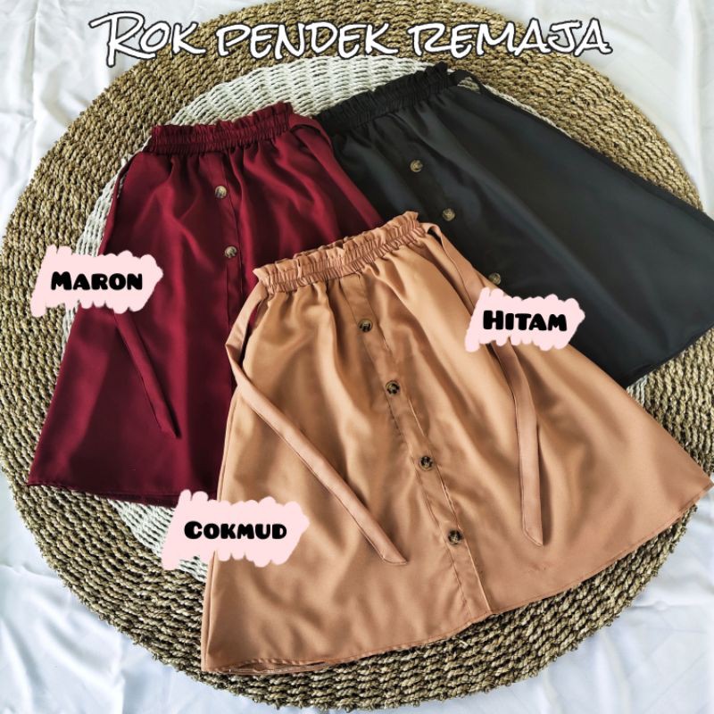 Rok pendek wanita dewasa / abg cewek / remaja allsize setara L XL murah cantik