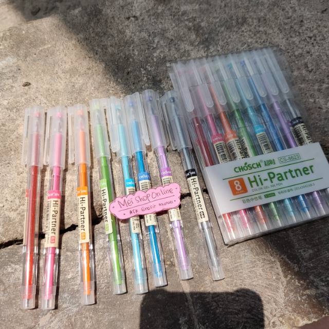 

Pulpen Gel Set 8 Warna BEST INK BEST PEN EVER!!