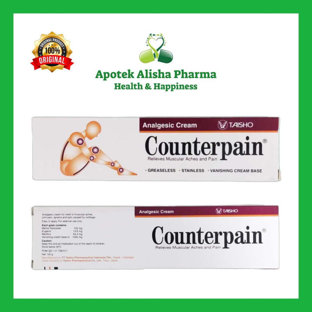 Counterpain Analgesic Cream 60/120gr - Counterpain Krim Pereda Nyeri / Conterpen / Konterpen Krim