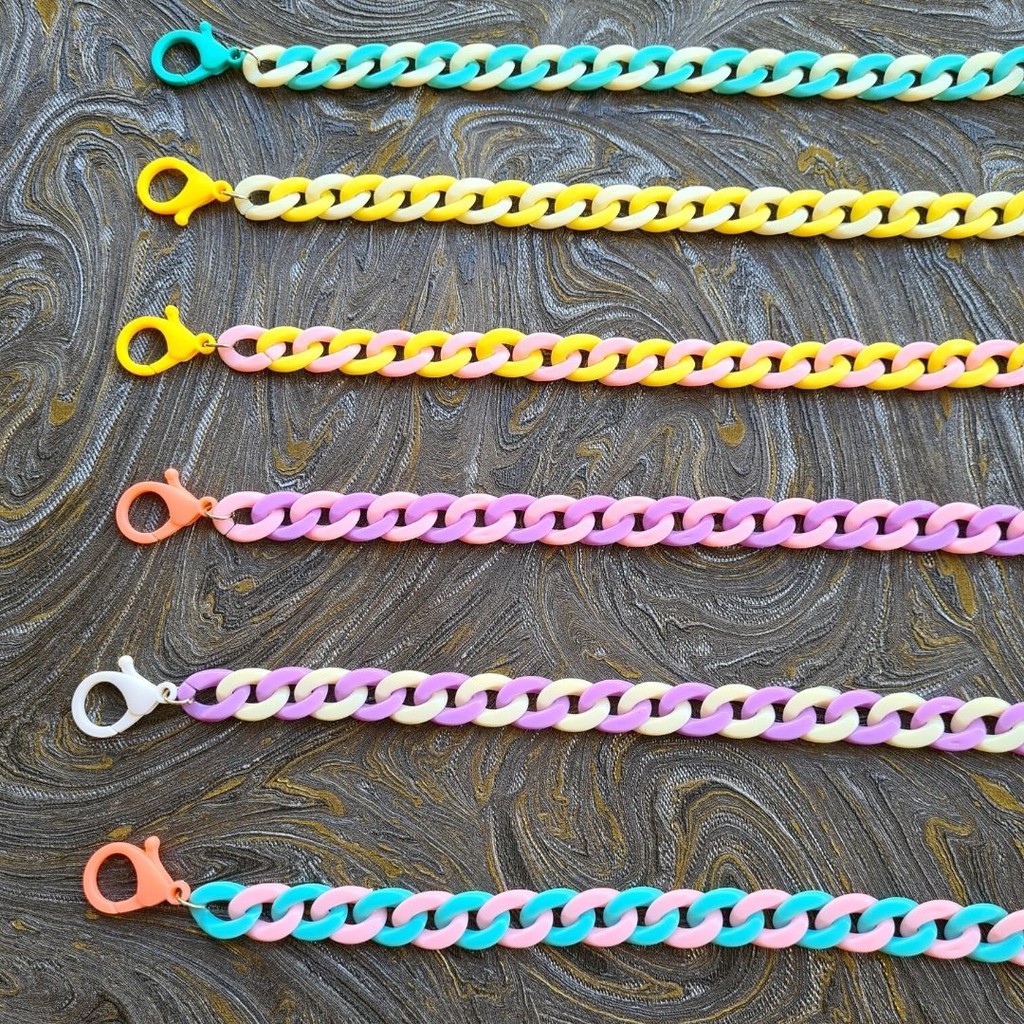 Rantai Masker Korea Pastel Lilac Gantungan Kalung Bisa COD Souvenir Aksesoris Import Purple Pink