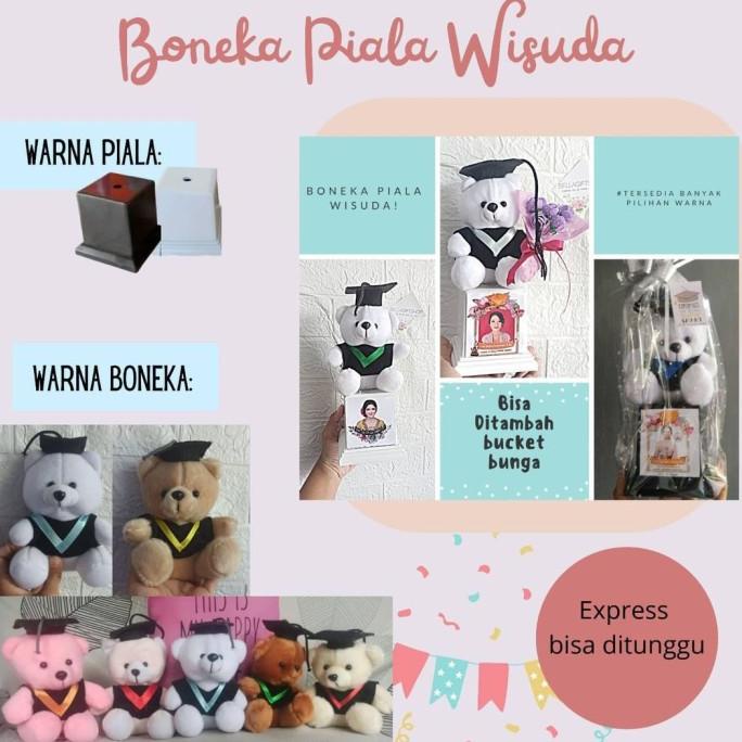 Premium Product Boneka Kado Wisuda Mini | Grosir Boneka Buket | Slempang Bordir Nama - Paling Dicari