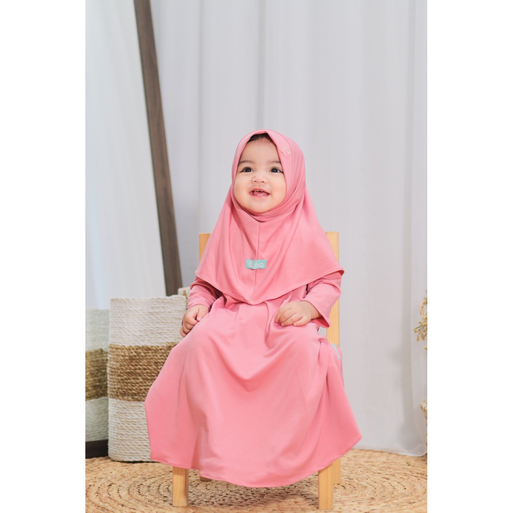 Gamis anak perempuan Baju muslim anak perempuan baju gamis anak perempuan Nuha Candyrose 3 Tahun
