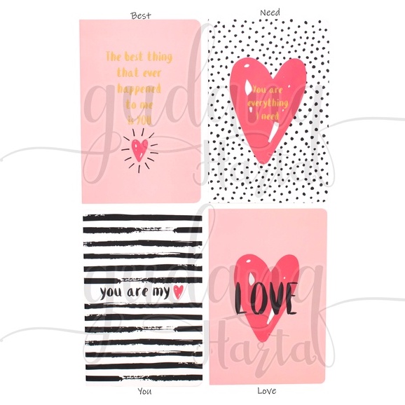 Notebook A5 Best Love Buku Tulis Motif Heart Romantis GH 308621