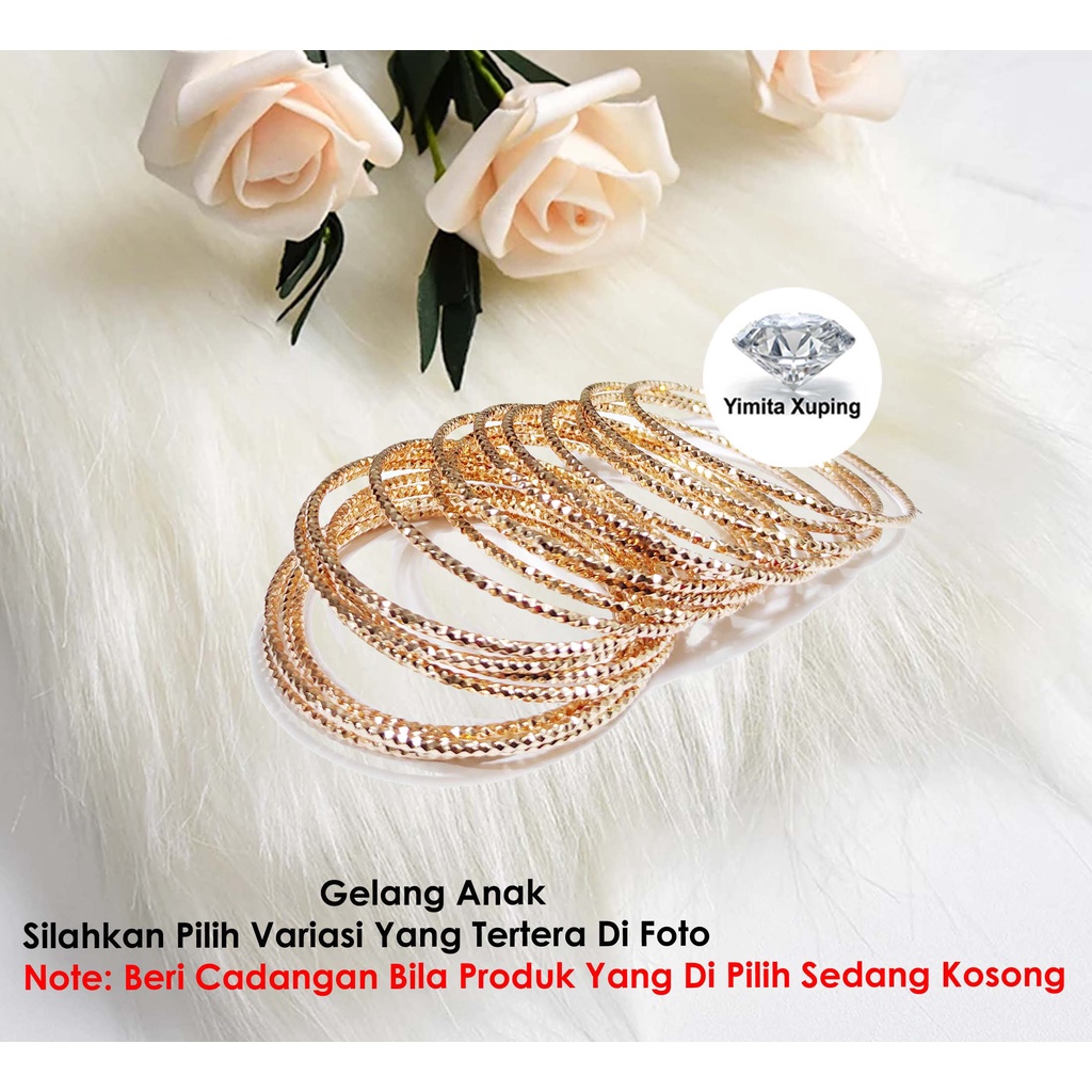 (GA010) Gelang Anak Usia 1-10 Tahun Perhiasan Emas Imitasi Anti Karat Tahan Lama Karakter Kroncong C