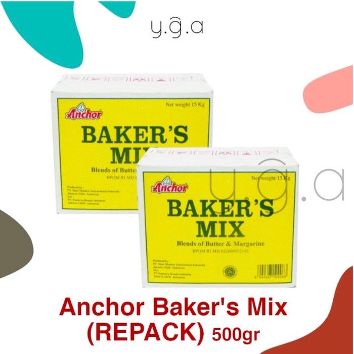 

butter-mentega- baker's mix / baker mix / bakers mix anchor (repack) 500gr -mentega-butter.