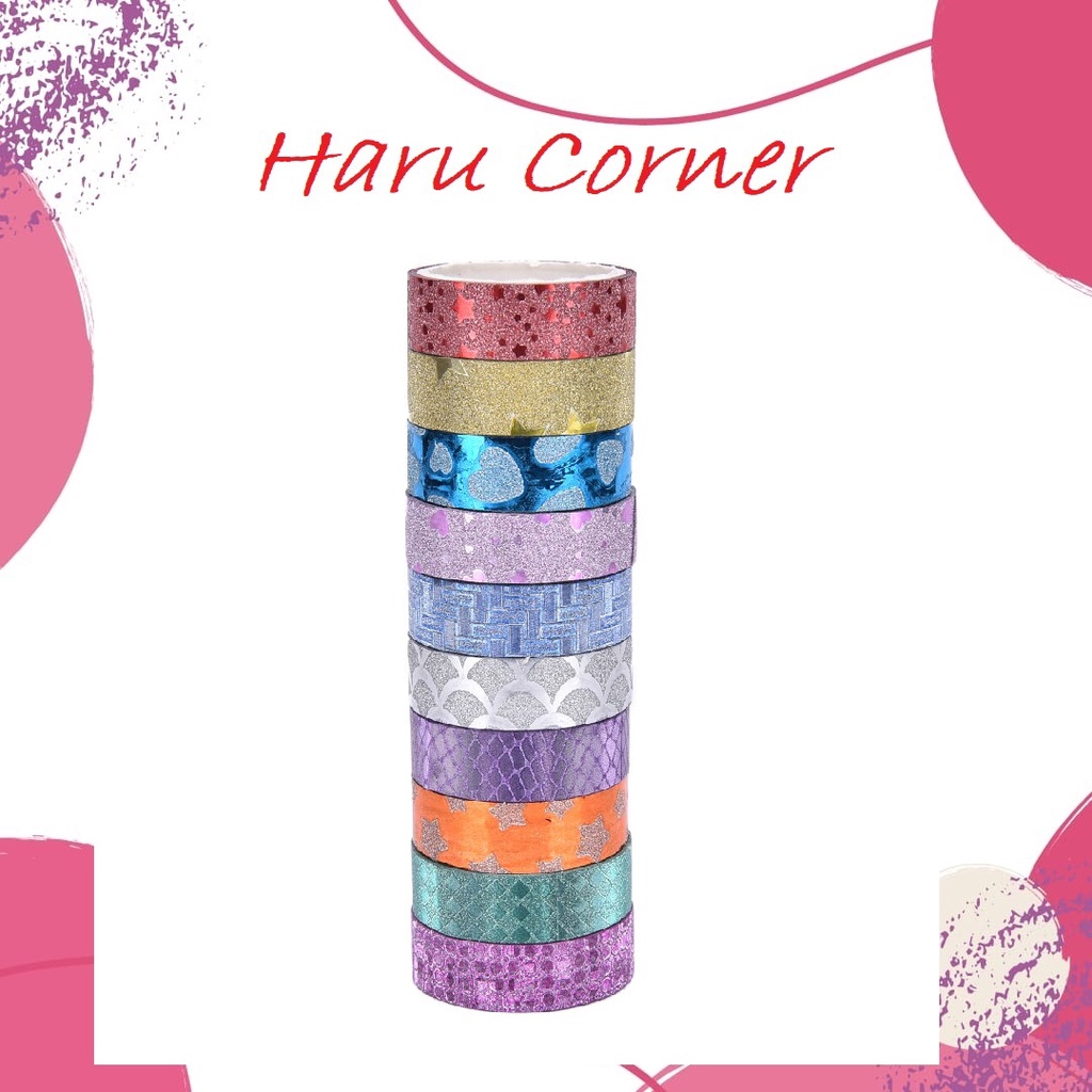 

Washi Tape Gliter Berbagai Motif