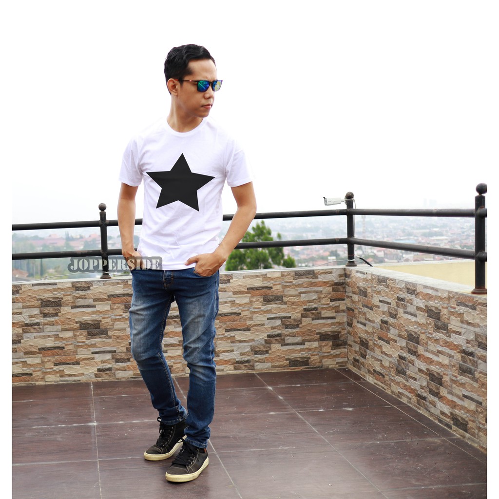 JOPPERSIDE TSHIRT KAOS DISTRO BINTANG STAR PRIA ORIGINAL PREMIUM TS12