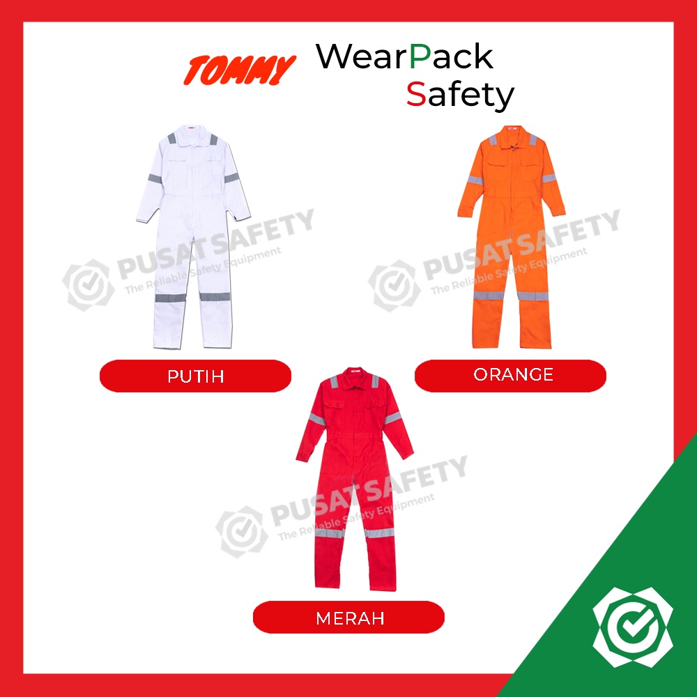 Wearpack Safety Coverall Baju Kerja Proyek Tommy
