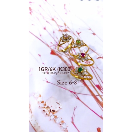 Cincin Anak Emas Asli Kadar 300 - 1 Gram //uk 6-8